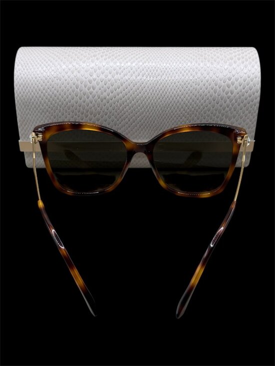 Jimmy Choo MACI/S 086 HA Cat Eye Sunglasses - Havana/Gold/Brown main image 5